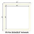 thumbnail image 2 of Cream Linen Picture Frame Mat for 29x29 Frames - Fits 26x26 Photos - 50 Mats, 2 of 7