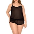 thumbnail image 5 of Smart & Sexy Women's Sheer Mesh with Lace Trim Cami and Shorts Lingerie Sleep Set, 5 of 5