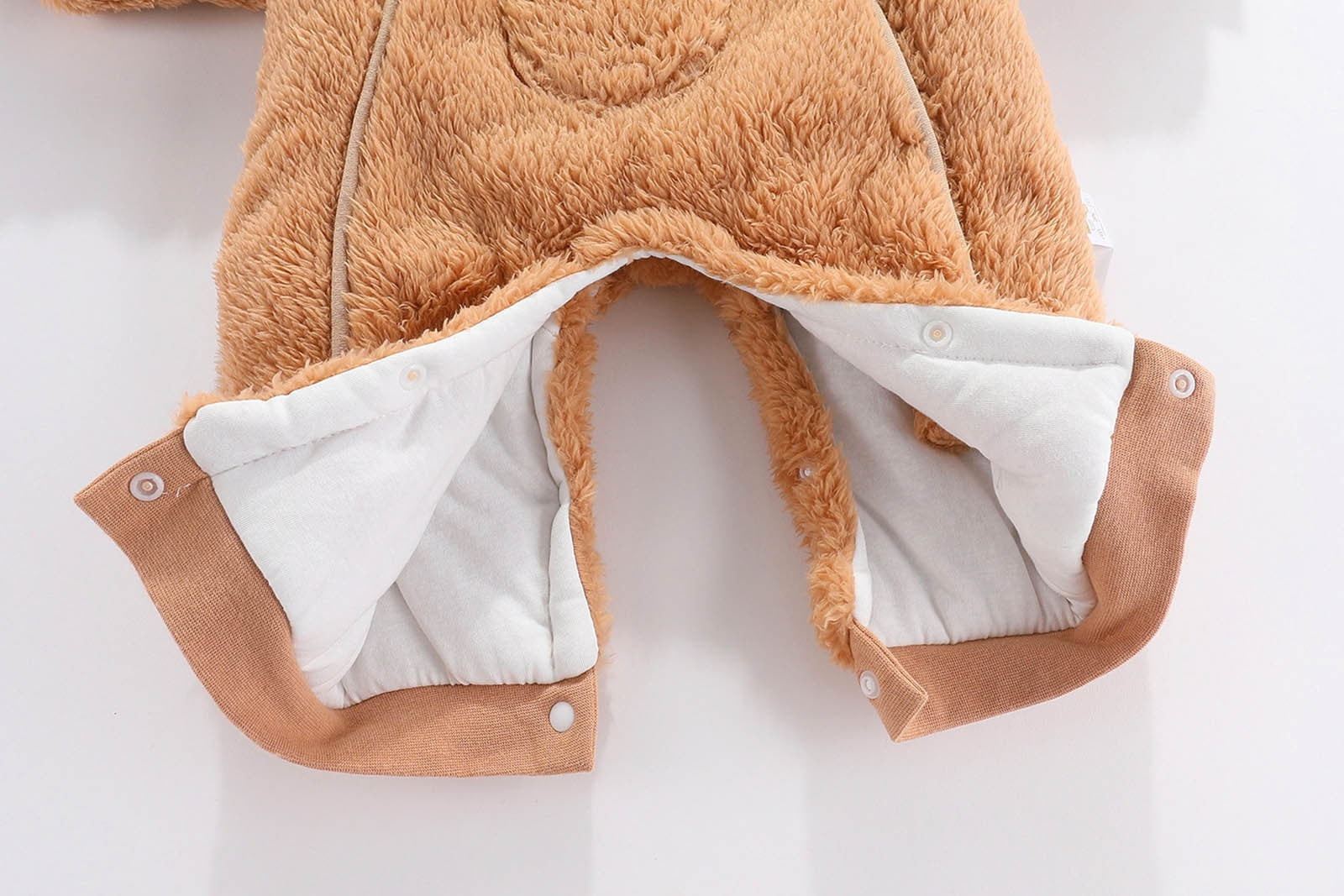 Baby Bear Snowsuit Hooded Jumpsuit Romper Cute Animal Design Bear Baby Clothes for Baby Boys 0-3 Months