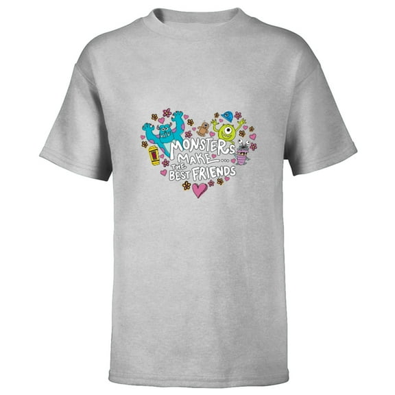 Disney and Pixar’s Monsters Make the Best Friends - Short Sleeve T-Shirt for Kids – Customized-Athletic Heather