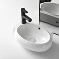 thumbnail image 6 of ABX 16.5" Corner Wall Mounted Ceramic Bathroom Sink Countertop White Smooth Oval & Pop up Drainer, 6 of 11