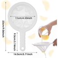 thumbnail image 2 of 2 Pack Fine Mesh Strainers, Small Strainers for Kitchen Ultra-fine Nylon Mesh Sieve Colander-Skimmer with Handle Sieve Sifters, 2 of 5