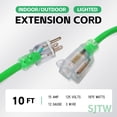 thumbnail image 2 of Cable de extensión para exteriores EP, 10 pies, 12/3, SJTW, resistente, verde, 2 of 7