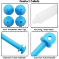 thumbnail image 5 of Paquete de 4 bolígrafos para decoración de pasteles, bolígrafo de silicona para helado, herramienta para escribir pasteles con 4 patrones de punta de bolígrafo para helado, utilizado para hornear pasteles decorativos y accesorios para pasteles de bricolaje, vasos para pasteles, galletas para pasteles. oso de fresa Electrónica, 5 of 5