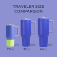 thumbnail image 5 of HydroJug Traveler 32 oz Water Bottle, Stainless Steel Insulated Tumbler with Flip Straw and Handle - Lime Rickey, 5 of 7