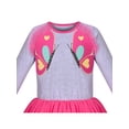 thumbnail image 4 of Girls Dress Butterfly Long Sleeve Pink Tulle Skirt 7 Years, 4 of 6