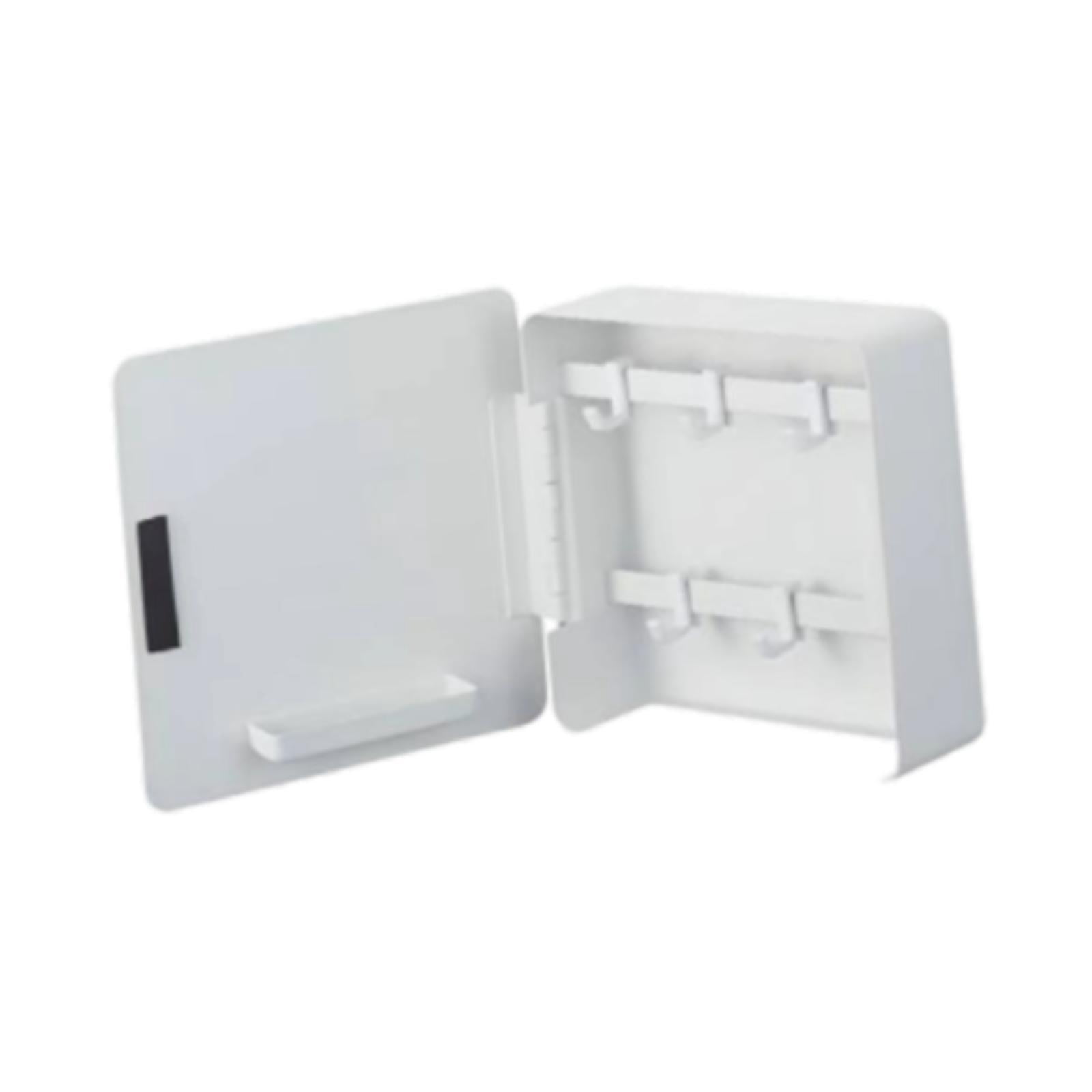 Dualoai Key Lock Box Wall Mount Keychain Storage Cabinet for Office Doorway Landlord White