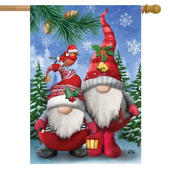 Briarwood Lane Winter Gnomes Christmas House Flag