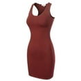 thumbnail image 3 of MixMatchy Women's Fitted Sleeveless Sexy Bodycon Round Neck Mini Dress, 3 of 5