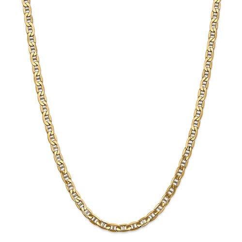 14k Yellow Gold 24in 5.85mm Solid Lightweight Anchor Necklace Chain by Jewelrypot
