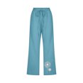 thumbnail image 4 of Jsaierl Womens Capris with Pockets Drawstring Elastic Waisted Wide Leg Cropped Pants Plus Size Fashion Floral Print Capris, 4 of 5