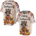 thumbnail image 3 of Happy Thanksgiving German Shepherd Welcome Thankful Fall Autumn Pumpkin All Over Print 3D Baseball Shirt Alsatian Dog Lover Gifts Softball Sport - 02021, 3 of 6