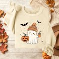 thumbnail image 2 of Enjoytime Halloween Womens Sweatshirts Ghost Graphic Pullover Crew Neck Sweatshirts Fall Casual Cute Long Sleeve Tops, 2 of 7
