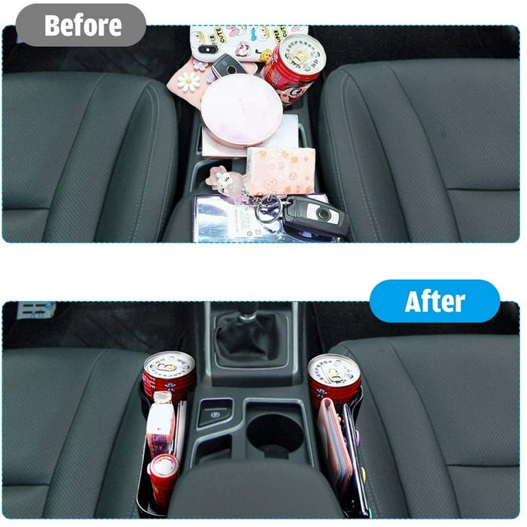 Car Seat Gap Filler Organizer, Premium PU Leather Console Side Pocket