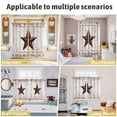 thumbnail image 6 of American Country Kitchen Curtains Small Short 39 Inch Length, Farmhouse Barn Star Brown Berry Grommet Top Bedroom Living Room Curtains, Light Filtering Cafe Curtain Drapes 2 Panels Set 55''x39'', 6 of 9