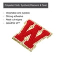 thumbnail image 3 of Uxcell 4Pcs Chenille Letter Patches Iron on Letter Patches Red W Alphabet Decorative Repair Embroidered Patches, 3 of 6