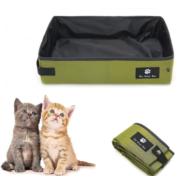 Cama plegable para gatos, caja de arena, inodoro para gatos, caja de arena impermeable plegable, bandeja de arena, inodoro, cama de viaje