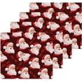 thumbnail image 2 of SKYSONIC Christmas Santa Claus Cotton Washcloths Set of 6, Highly Absorbent Soft Fingertip Towel for Bathroom, Gym, Hotel and Spa, 12 x 12 Inch, 2 of 7