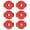 Red, variant on 6 Pack Silicone Cymbals Locking Nut Drum Cymbals Fasteners Releasing Silicone Texture for Percussion Replacement