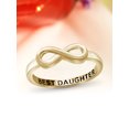 thumbnail image 4 of JewelersClub 0.925 Sterling Silver Infinity Friendship Ring for Women | Personalized Best Daughter Eternity Knot Symbol Band, 4 of 6