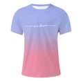 thumbnail image 4 of Krdevn Men's Oversized T Shirt Crew Neck Short Sleeve T Shirt with Gradient City Print Basic Shirts Men Loose Casual Shirts Sports Shirts,XS, 4 of 4