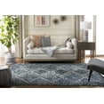 thumbnail image 4 of SAFAVIEH Pro Lux Emmeline Geometric Shag Area Rug, Blue/Creme, 6'7" x 6'7" Square, 4 of 12