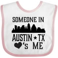 thumbnail image 3 of Inktastic Austin Texas Someone Loves Me Skyline Boys or Girls Baby Bib, 3 of 4