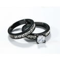 thumbnail image 5 of ringheart Black Matching Rings His Her Ring Sets Couple Rings AAA CZ Women Wedding Ring Sets for Him and Her Men and Women Ring, 5 of 7