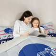 thumbnail image 5 of Homewish Kids Rugby Sport Full Size Comforter Sets,Football City Silhoustte Bedding Comforter Set,Gray Blue Black Bedding Sets For Boys Teens,Super Cozy Room Decor Reversible,3pcs, 5 of 8