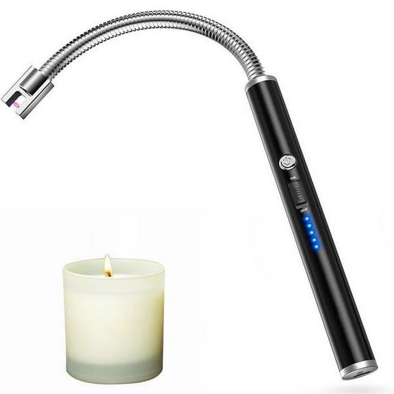 Electric Candle Lighter, Safety Rechargeable Candle Lighters with No Butane Fuel(Black)