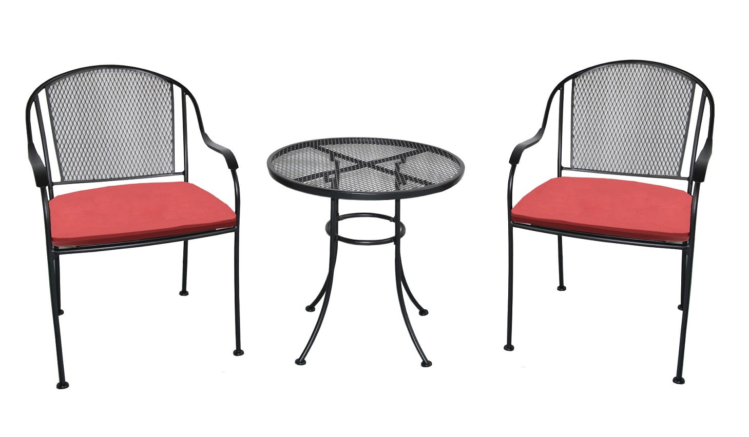 3 piece wrought iron patio set