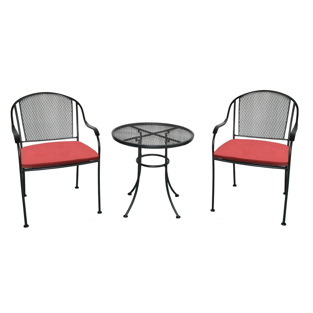 Mainstays Wrought Iron 3Piece Outdoor Bistro Set