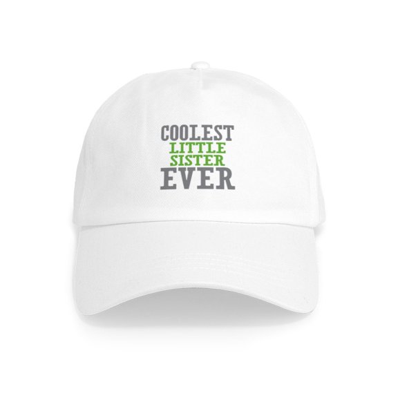 CafePress - Coolest Little Sister Ever Cap - Adjustable 100% Brushed Unisex Casual Cotton Baseball Cap, Beige, 1