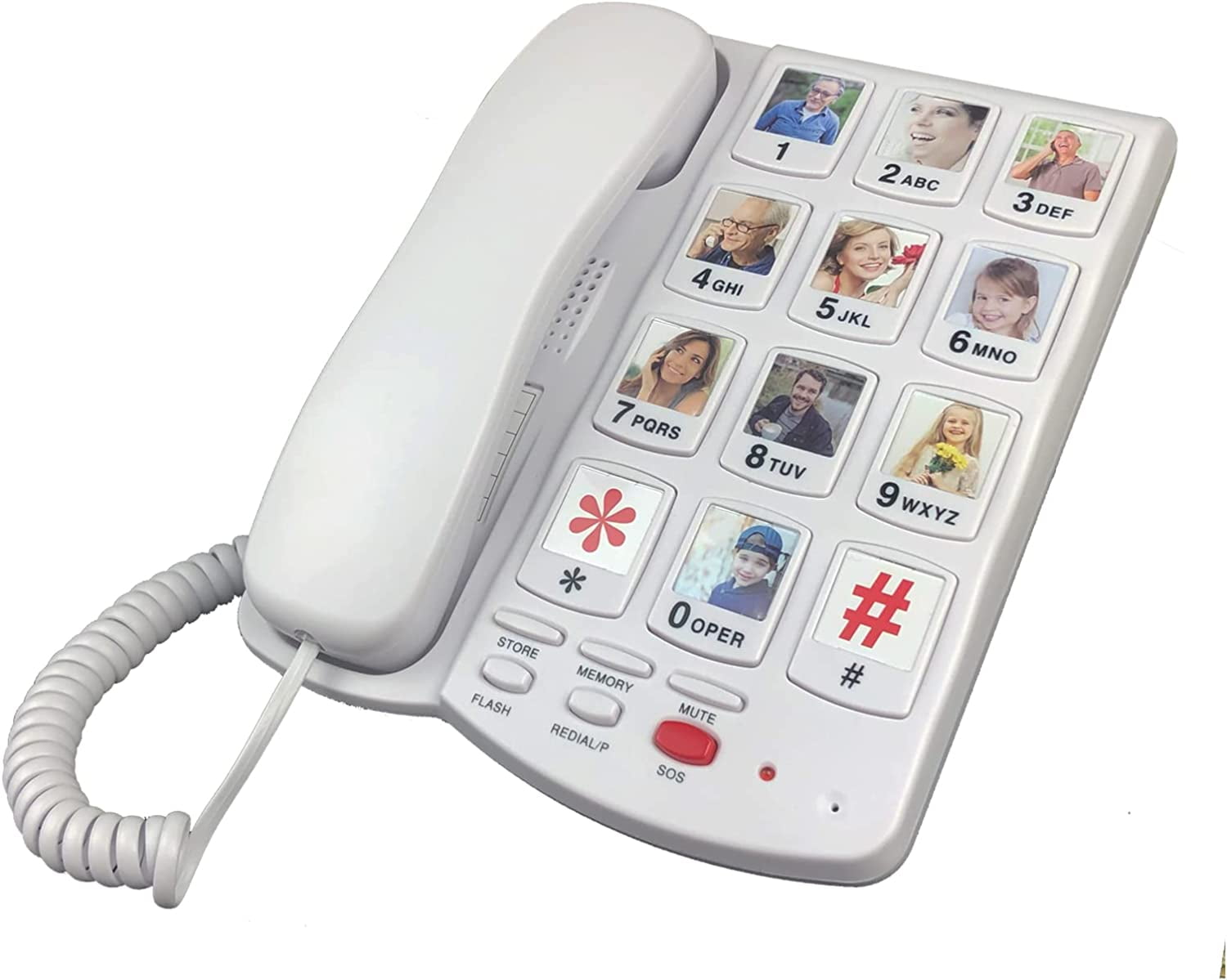 Big Button Telephone for Seniors, Wired Old People Landline Phones for