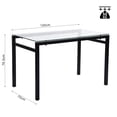 thumbnail image 4 of Mesa de Comedor Rectangular de 120x60cm - Para 4-6 Personas, Con Tablero de Vidrio Templado HOMEMAKE FURNITURE  Moderno Minimalista, 4 of 6