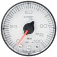 thumbnail image 1 of AutoMeter Jauge Boost P305128 Spek Pro; 2-1/16 Pouces; Balayage Complet Électrique; 0-100 PSI; Analogique; Face Blanche / Lunette Noire / Aiguille Rouge; LED Éclairé, 1 of 4
