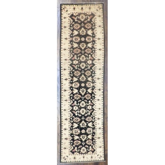 Wahi Rugs Hand Knotted Oushak Chobie Natural-dye 2'6"x10'0" - w575