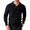 Black, variant on Men's Long Sleeve Collared V Neck Knit Sweater Textured Classic Fit Pullover