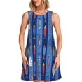 thumbnail image 1 of Disketp Cute Fish para Vestido sin Mangas para Mujeres, Vestidos de Verano para Mujeres, Casual y Holgado para la Playa, 1 of 7