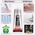thumbnail image 3 of 3.7oz B7000 Rhinestone Clear Glue for Jewelry Making, 110 ml Multipurpose Adhesive Jewlery Glue for Fabric, Tumblers, Rhinestones DIY Crafts, Nail Art, Makeup, Shoes, Cell Phones, Tablet, Wood, 3 of 15