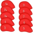 thumbnail image 2 of Golf Iron Cover Thick Synthetic Leather for Golf Iron Club Head Protectors(pack of 10), 2 of 7