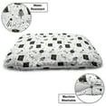 thumbnail image 3 of Pet Pet Bed, Cats in Outer Space with Constellation Stars Humor, Chew Resistant Pad for Dogs and Cats Cushion with Removable Cover, 24" x 39", White Black, by Ambesonne, 3 of 4