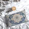 thumbnail image 5 of Boho Pillow Covers 12x20, Blue and Teal Ethnic Design Outdoor Decorative Throw Pillows for Couch, Carpet Pattern Decor Cushion Cover 2 Pcs Farmhouse Linen Pillowcase for Bed Car Safa, 5 of 6
