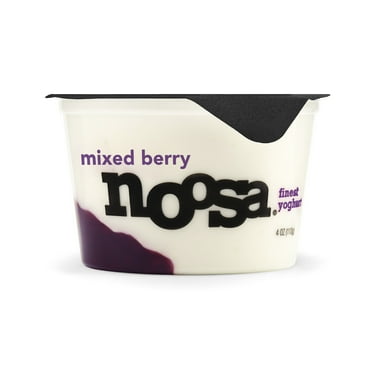 Noosa Yoghurt, Whole Milk Yogurt, Velvety Smooth & Creamy, Mixed Berry, Single Serve 4 oz