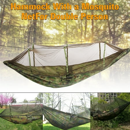 Double Person Travel Outdoor Camping Tent Hanging Hammock Bed With Mosquito