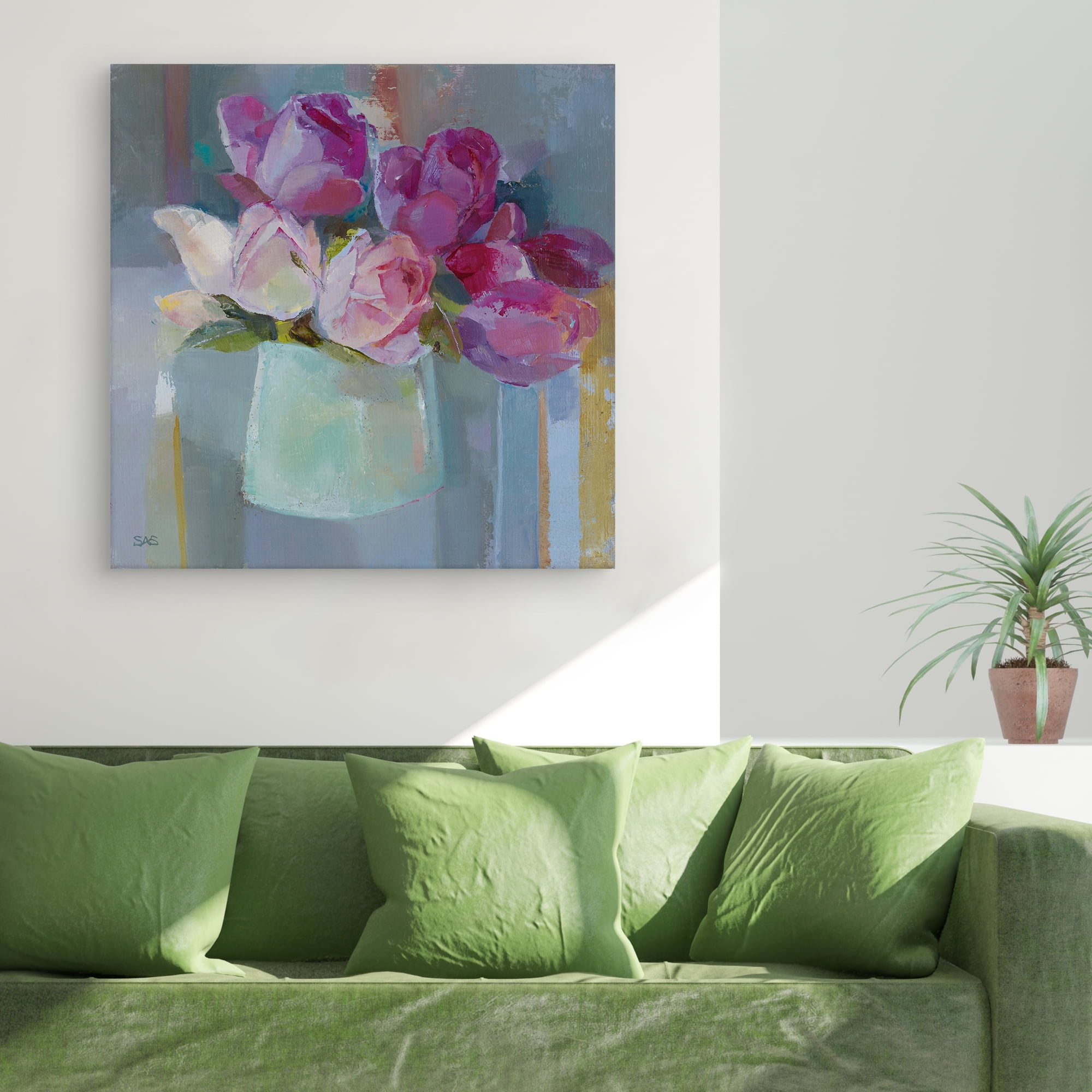 Roses for the Table by Sarah Simpson Canvas Art Print