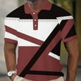 thumbnail image 2 of Camisas de Manga Larga para Hombres Impresos Girar Hacia Abajo Botones de Cuello Lateral Dividido, Casual Camiseta Blusa para Hombres, 2 of 4