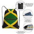 thumbnail image 4 of Retro Art Jamaican Flag Drawstring Backpack Bag Water Resistant Yoga Shopping Cinch Bag Sackpack For Men Women, 4 of 7