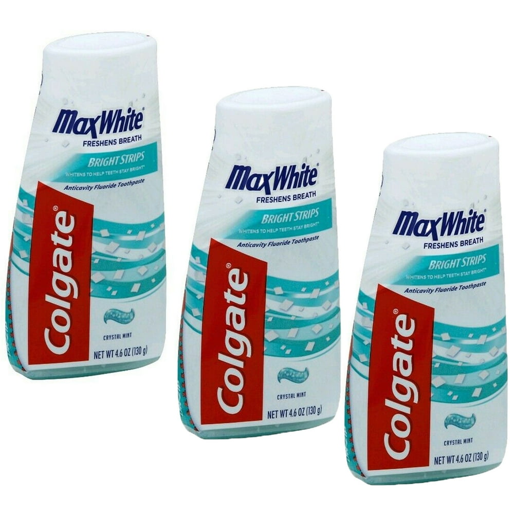 Colgate Max White Liquid Toothpaste, 4.6Ounce (Crystal Mint, 3 Pack