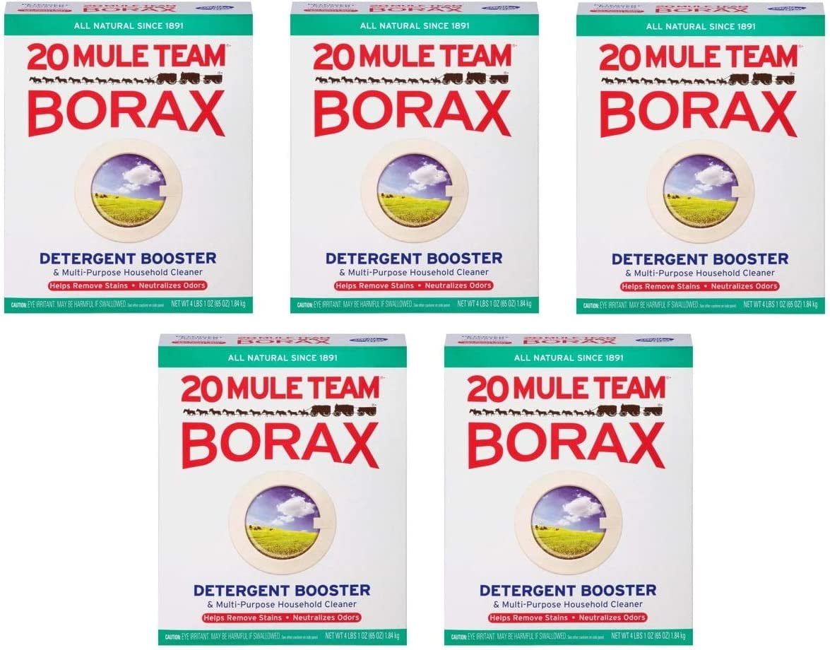 20 Mule Team Borax Natural Laundry Booster, 65 oz Pack of 5